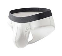 Genérico Slip Hombre Sexy Transpirable de Seda de Hielo Malla con Apertura Frontal Tanga Sissy Traje Hot Lencería Slip Cintura Baja Elástica Comfortable Underwear, blanco, XXL