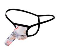 Genérico Slips Hombre Sexy - Calzoncillos Uomo Hombre See Lip Through Print Shorts Ropa Interior Caliente Calzoncillos Sexy para Hombres Ropa Interior Transparente para Hombres