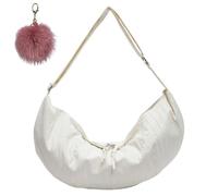 Genérico Slouchy Dumpling Crossbody, Casual Shoulder Bag with Adjustable Strap, Nylon Large Capacity Tote Bag for Women