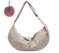 Genérico Slouchy Dumpling Crossbody, Casual Shoulder Bag with Adjustable Strap, Nylon Large Capacity Tote Bag for Women