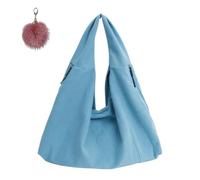 Genérico Slouchy Hobo Underarm Satchel for Women,Corduroy Trendy Wide Strap Shoulder Bag,Retro Large Capacity Casual Tote Bag