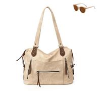Genérico Slouchy Shoulder Bag for Women, Large Capacity PU Leather Vintage Tote Bag, Hobo Casual Underarm Bags Handbag Purse