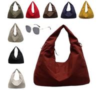 Genérico Slouchy Tote Bags Men Women Large Shoulder Bags for Travel Commute,Waterproof,Large Capacity (deep red)