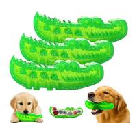 Genérico Slow Feed Chew and Fetch Crocodile, Dog Slow Feeder Puzzle Toy, for Large, Medium & Small Dogs Teeth Cleaning, Alligator Treat Dispensing Dog Toys, Cute Chew Toys (3 Pcs,Large)