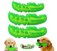 Genérico Slow Feed Chew and Fetch Crocodile, Dog Slow Feeder Puzzle Toy, for Large, Medium & Small Dogs Teeth Cleaning, Alligator Treat Dispensing Dog Toys, Cute Chew Toys (3 Pcs,L+L+S)