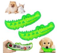 Genérico Slow Feed Chew and Fetch Crocodile, Slow-Feed Chews & Fetchs Crocodile Dog Toy, Alligator Treat Dispensing Dog Toys for Large, Medium & Small Dogs Teeth Cleaning (S,2PCS)
