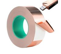 Genérico Slug Copper Strip, Sticky Metal Conductive Tape, Electronic Shield Foil Roll, Hobby Wiring Copper Sheet for Art Projects Repairs Gardening Containers Use 4.33x4.33in