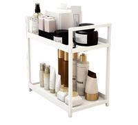 Genérico Small 2 Tier Desktop Shelf | Kitchen Storage Organizer | Desktop Bookshelf Organizer | Makeup Display Stand, Kitchen Storage Rack For Living Room, Bedroom