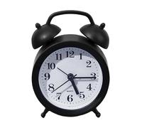 Genérico Small Analog Clock | Silent Retro Home Decor Machine | Battery Operated Small Alarm Clock for Living Room Workplace Dorm Kitchen Counter Hotel