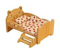 Genérico Small Animal Bed - Sleeping Furniture, Compact Dimensions with Elevated Frame, Natural Timber Material, Snug Rest Station, Hamster Gerbil Hedgehog Dwarf Chinchilla Bunny Ferret Guinea