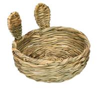 Genérico Small Animal Burrows - Reed and Straw Woven Ràbbit Hutches | Bunny House | Stress-Relieving Toys and Guinea Pig Chew Toys, Decorative Ornaments for Hamsters Rabbits Ferrets, 100g, 1 Pack