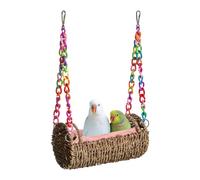 Genérico Small Animal Hammock - Water Grass 20x10x31.8cm | Hamster Bed, Chew Proof Breathable Suspension Swing | with Removable Mat For Syrian Dwarf Guinea Pig Sugar Glider Indoor Home Use