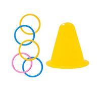 Genérico Small Animal Ring Stacker - Interactive Training Puzzle for Indoor Outdoor Fun | Lightweight BPA Free Material with Tiered Base, Engagement Toy for Bird Kitten Squirrel Habitat Exercise