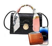 Genérico Small Bags - Stylish Pattern Square Bag Purse | Trendy Shoulder PU Leather For Shopping, Parties