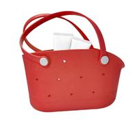 Generico Small Beach Travel Tote, Rubber Tote Bag, Washable Sandproof Fashion Bag for Men, 40x20x22.5cm/15.75x7.87x8.86 Inches Women, Outdoor, Pool, Boat Beach Trips, rojo, riferimento alla
