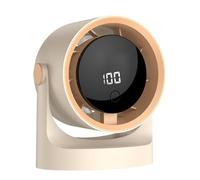 Genérico Small Bedroom Fan - 100 Speed Digital Display Desk Fan | Portable Rechargeable Tabletop Fans | Quiet Personal Cooling Fans For Home Apartment Dormitory Office Travel Camping Nightstand Hotel