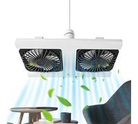 Genérico Small Ceiling Fan with Light | 3-Speed Powerful Timer Double-Head Adjustable | Screw In Ceiling Fan LED Lights,Dorm Office Apartment Bedroom Living Room Kitchen