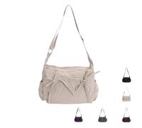 Genérico Small Crossbody Bags for Women Nylon Crossbody Purses with Adjustable Strap Trendy Shoulder Bag Handbag (beige)