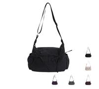 Genérico Small Crossbody Bags for Women Nylon Crossbody Purses with Adjustable Strap Trendy Shoulder Bag Handbag (black)