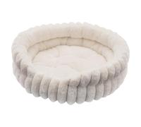Generico Small Dog Bed, Puppy Cushion, Round Donut Shape 19.69x19.69x5.91 Inches, Soft Calming Sleep Nest, Warm Plush Material, Machine Washable Travel Crate Bedding for Cats Dogs Winter Use