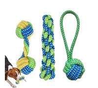 Genérico Small Dog Rope Toy, 3 Pack Puppy Tug of War Rope, 7.09x1.18 Inches Compact Chew Toys, Interactive Play Accessories for Teething Puppies, Bite Resistant Teeth Cleaning Ropes