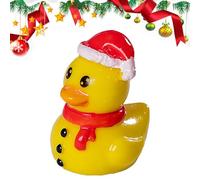 Genérico Small Ducks | Resin Ducks | Mini Christmas Resin Duck | Animals Figures Stocking Stuffers | Christmas Miniature Duck Figurines for Garden Classroom Bathroom Cake Decor Pool Collection
