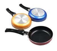 Genérico Small Egg Frying Pan | Stainless Steel Non Stick Mini Eggee Pan - Rustproof Cooking Gadgets with Comfortable Handle for Kitchen, Cafes, Restaurant