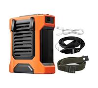 Genérico Small Fan, 4-Speed Beach Fan, Rechargeable Wind Blower, Built-In Flashlight, 4000mah, Power Bank Function for Camping, Fishing, Outdoor Adventures, Sports, Travel Use