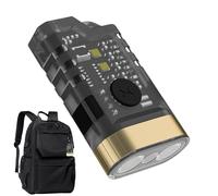 Genérico Small Flashlights Powerful - 9 Levels Rechargeable Torch, 2.17x1.3 Inches Portable High Lumen Beacon with Tacticals Beam, Compact Lighting, Waterproof Survival Tool for Camping Hiking Travel