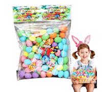 Genérico Small Foam Easter Eggs, Colorful Artificial Easter Eggs, Glittery Pascha Party Decorations, Decorative Basket Stuffers 0,59 x 0,71 in Ideal para festival Celebrations and Decor, Event Favors