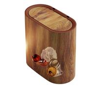 Genérico Small Garbage Can With Lid - ABS 29.5x29x16cm | Slim Trash Bin Covered Waste Basket Space Saving Bathroom Dustbin Odor Control Lidded Bin For Bathroom Kitchen Toilet Laundry Bedroom