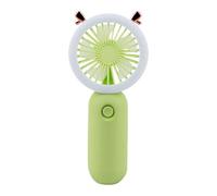 Genérico Small Handheld Fan - 15cm Pocket Fan With Light | ABS USB Rechargeable Cooling Gadget, 3-Speed Personal Desktop Fans With LED Night Fill Light For Beach Travel Festival Stroller Desk Bedroom