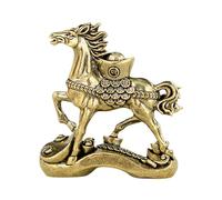 Genérico Small Horse Figurines - 2026 New Year Good Luck Brass,Year of The Horse 2026 Decorations | Wealth Success Fortune Living Room Bedroom Desktop Shelf Cabinet
