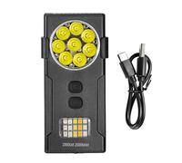 Genérico Small Magnetic Flashlight, Compact Rechargeable Keychain Light, 1.57x0.98x2.95 Inches Strong Magnetic, Adjustable Multi-Mode Clip Lamp for Camping, Hiking, Cycling