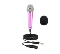 Genérico Small Microphone, Portable Voice Mics, Compact Vlogging Microphone, 0.71x2.28 Inches Plug-and-Play Design, Audio Amplifier for Singing, Podcasting, Recording and Speaker Use
