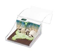 Generico Small Note Pads, Panda Theme Paper Sculpture Memo Pad, No Stick Notepad Bookmark with Pen Holder, Portable Tear Away Notepad Sculpture for Birthday Holiday, 3.54x3.54x2.01 inches