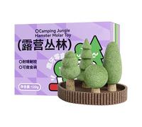 Genérico Small Pet Toys, 5X Jungle-Themed Hamster Chew Toys, Realistic Habitat Decoration, 4.72x3.54x0.79 Inches Fun Tooth Care Playing Companion for Rabbits Squirrel Gerbil Indoor Activity