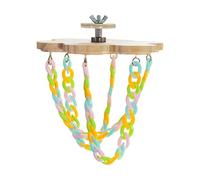 Genérico Small Pets Cage Accessories - 6.69 Inch Pet Climbing Accessory | Wood Abs Climbing - Sugar Glider Climbings Toy with 360 Degree Rotation and Hammock for Indoor Pet Cage Enrichment Use