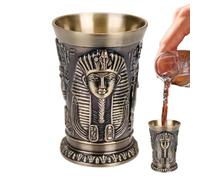 Genérico Small Shot Cups Zinc Alloy 30ml Vintage Egyptian Drinkware Novelty Shot Glasses for Use | Premium Zinc Alloy Design System, Antique Egyptian Style Structure Feature, Drink Serving Function