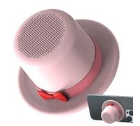 Genérico Small Speaker - 6,8 x 6,8 x 4 cm Top Hat Shape Music Player, Magnetic Outdoor Speakers with Phone Stand, Compact Portable Audio Device for Home Study Room | Car Picnic Party Uses