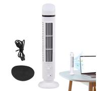 Genérico Small Tower Fan | Bladeless Desk Standing Air Blower With Light