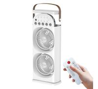 Genérico Small Tower Fan - Dual-Fan Mist Humidifier 3-Speed With Remote