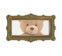 Genérico Small Toy House Mirror - Square Resin Furnitures | Mini Decorative Accent with Craft Design, Mirror with Artistic Touch, Tiny Wall Tabletop Piece for Bedroom Decoration