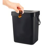 Genérico Small Trash Can - Trash Can | 3L 5L Hanging Bin | PP Material Kitchen Trashes Bin with Lid | Door Hanging Waste Container | Space Saving Kitchen with Carrying Handles | Organizer for Home