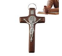 Genérico Small Wooden Crosses | With Ring Wooden Religious Figurines - Compact Small Crosses For Pocket Prayers,Timeless For Women Men Kids Teen Home Decor Office School Car Travel Party Housewarming