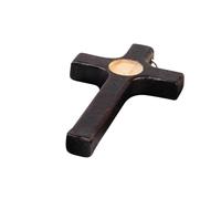 Genérico Small Wooden Crosses - Wooden Mini Cross Keychain | Religious Cross Charms With Metal Ring | Christian Pocket Prayer Pendant | Hand Polished Faith Decor | For Men Women
