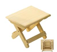 Genérico Small Wooden Stool - Wooden 24x20x20cm | Folding Camping Stool | Environmental Friendly Anti-Scratch No Paint Waterproof Chair For Hiking Backpacking Outdoor Travel Picnic Fishing