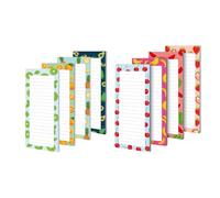 Genérico Small Writing Pads - 4-Piece Fruit Design Memo Notepads | Easy Tear-Off Clear Print Stationery Paper Pads for Daily Work, Study Notes, Shopping Lists, Office, Classroom