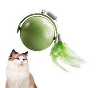 Generico Smart Ball Cat Toy - Automatic Obstacle Avoidance, Replaceable Feathers, Interactive Cat Toy Ball, Active Rolling Play Companion | Kitten Entertainment for Indoor Outdoor Small Cats Dog