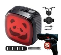Genérico Smart Brake Sensing Bike Tail Light 3.9x3.9x2cm 100g | 400mAh USB C Rechargeable IPX5 Waterproof | Auto On Off Rear Safety Lamp For Cycling Night